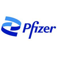 Logo de Pfizer, symbole de confiance et d'innovation dans l'industrie biopharmaceutique mondiale.